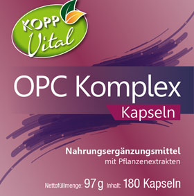 Kopp Vital   OPC Komplex Kapseln / Traubenkern- und Kiefernrinden-Extrakt / Acerola / 630 mg / Glutenfrei / Vegan_small01