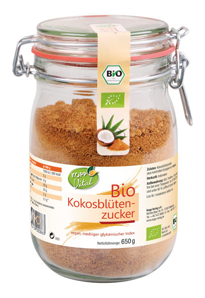 Kopp Vital   Bio Kokosbltenzucker im Bgelglas - vegan