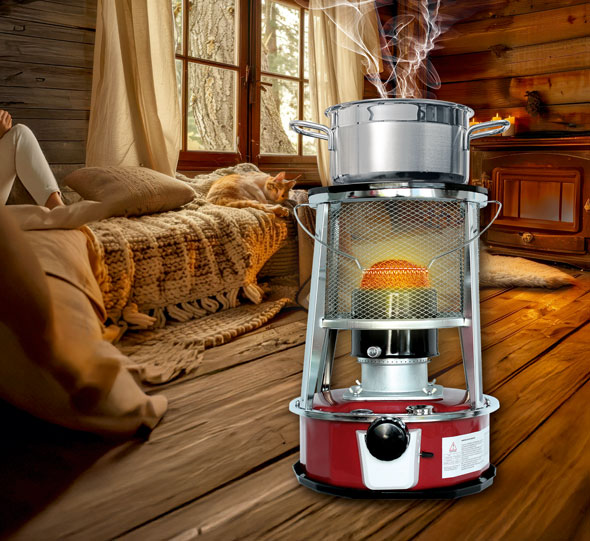 Petroleumheizung mit Lschautomatik / Notheizung / Campingheizung / auch zum mobilen Kochen