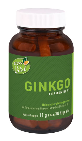 Kopp Vital   Ginkgo fermentiert Kapseln in Premiumqualitt mit Vitamin B12