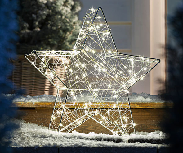 LED-Stern aus Metall mit 180 LEDs - Wie neu